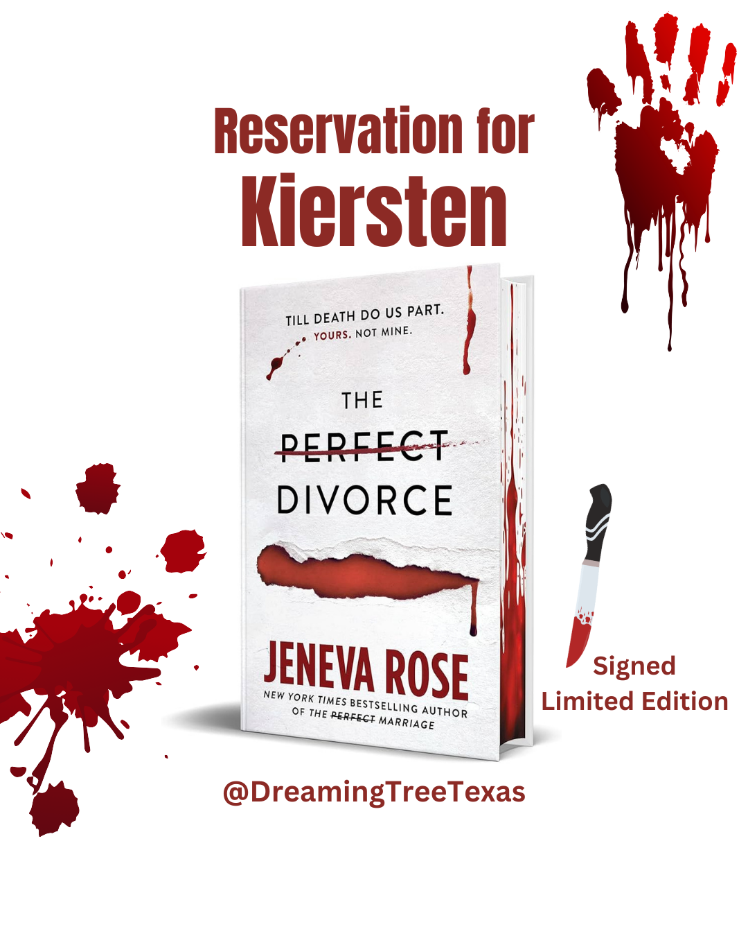 Kiersten - Signed Copy of The Perfect Divorce by Jeneva Rose