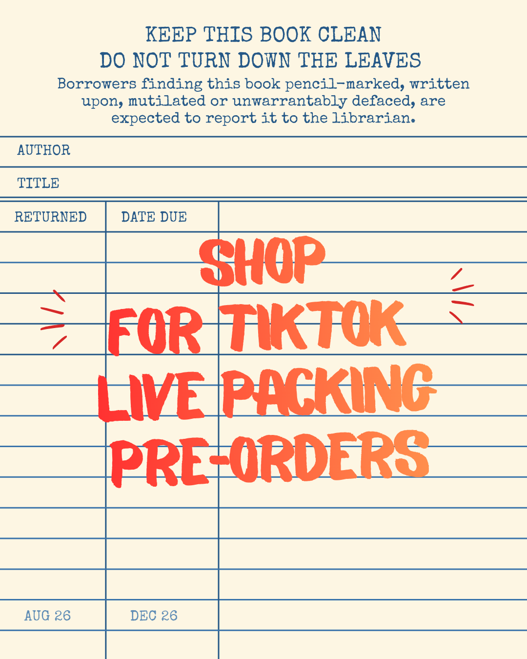 Live Pre-Order