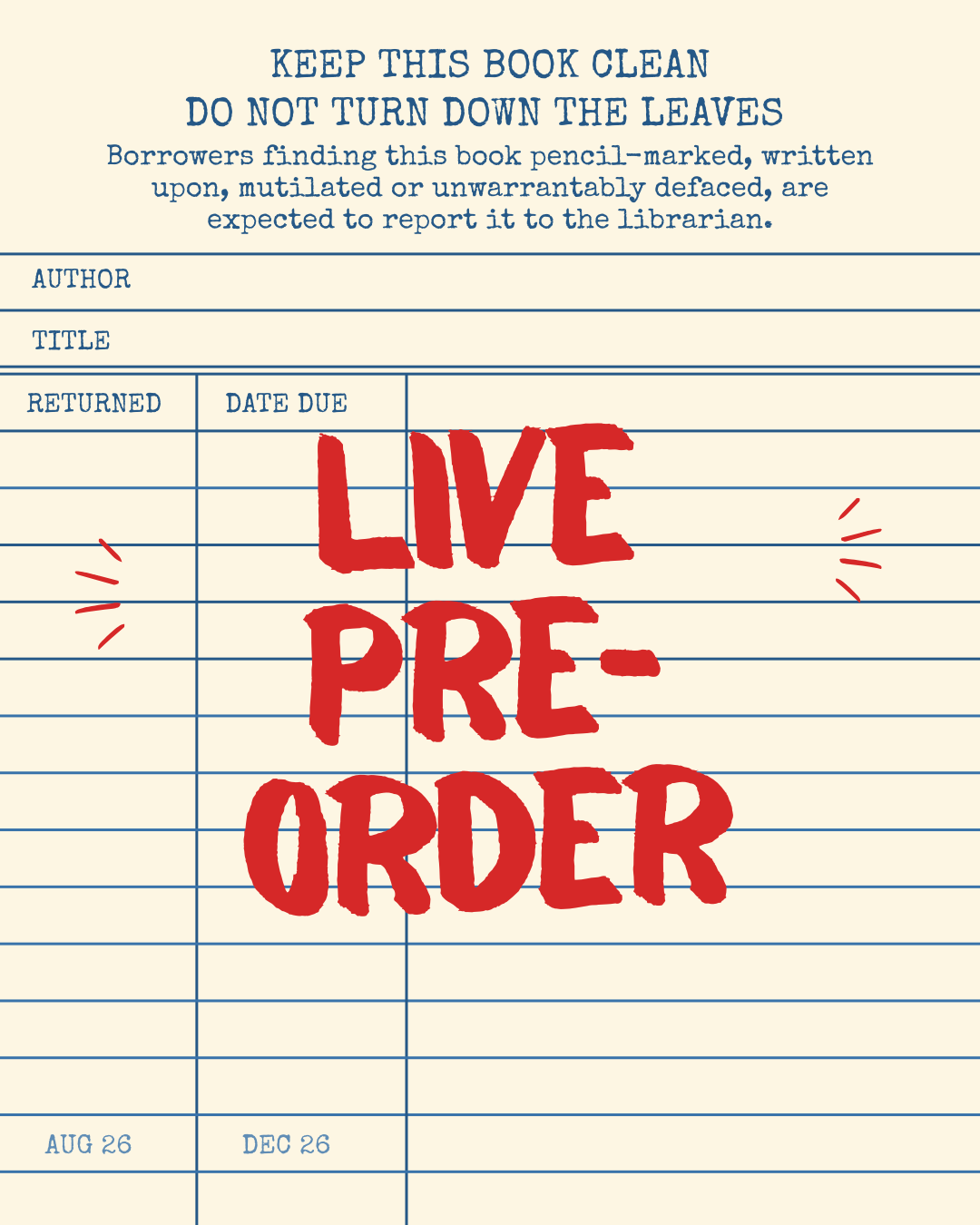 Live Pre-Order