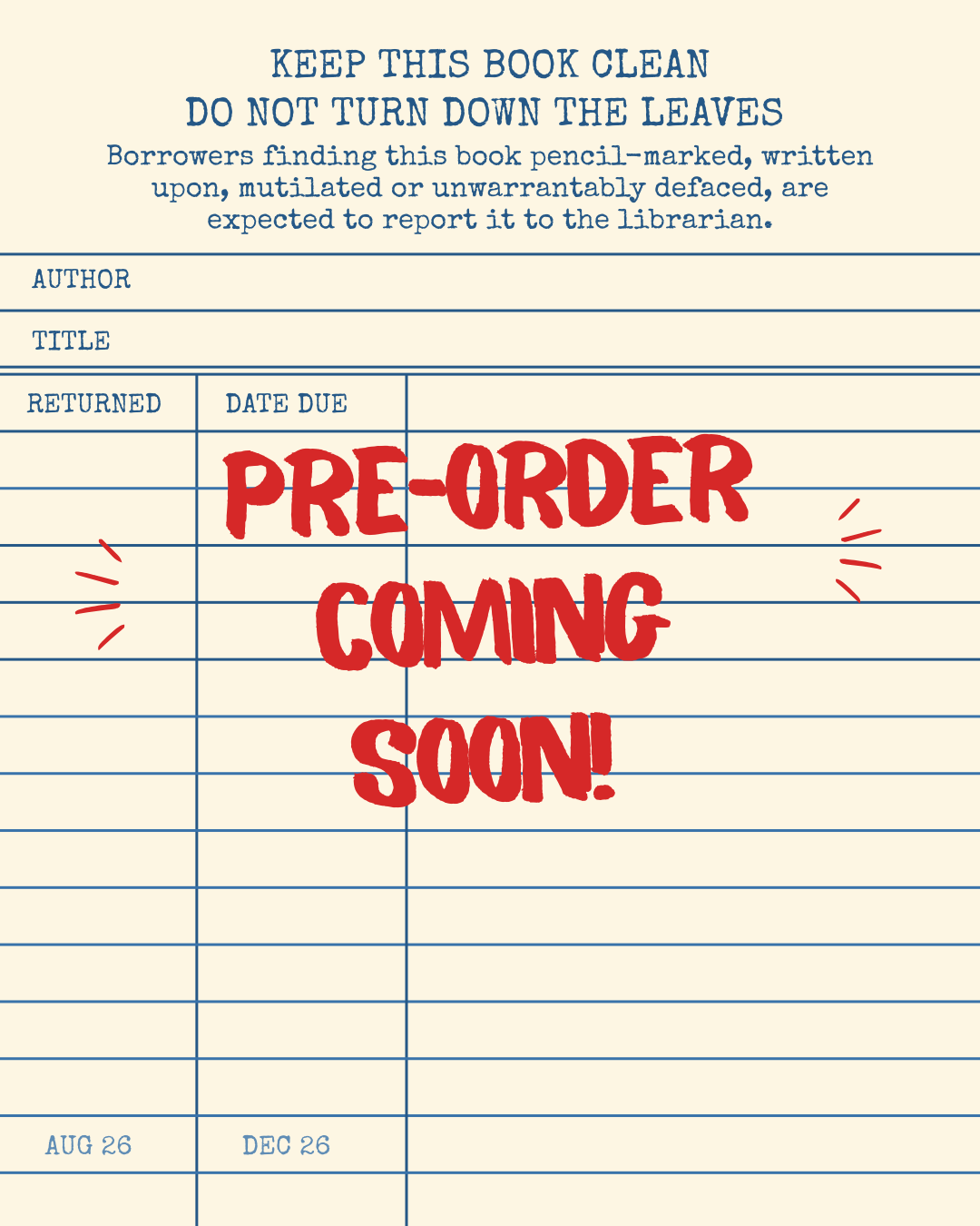 pre-order coming soon