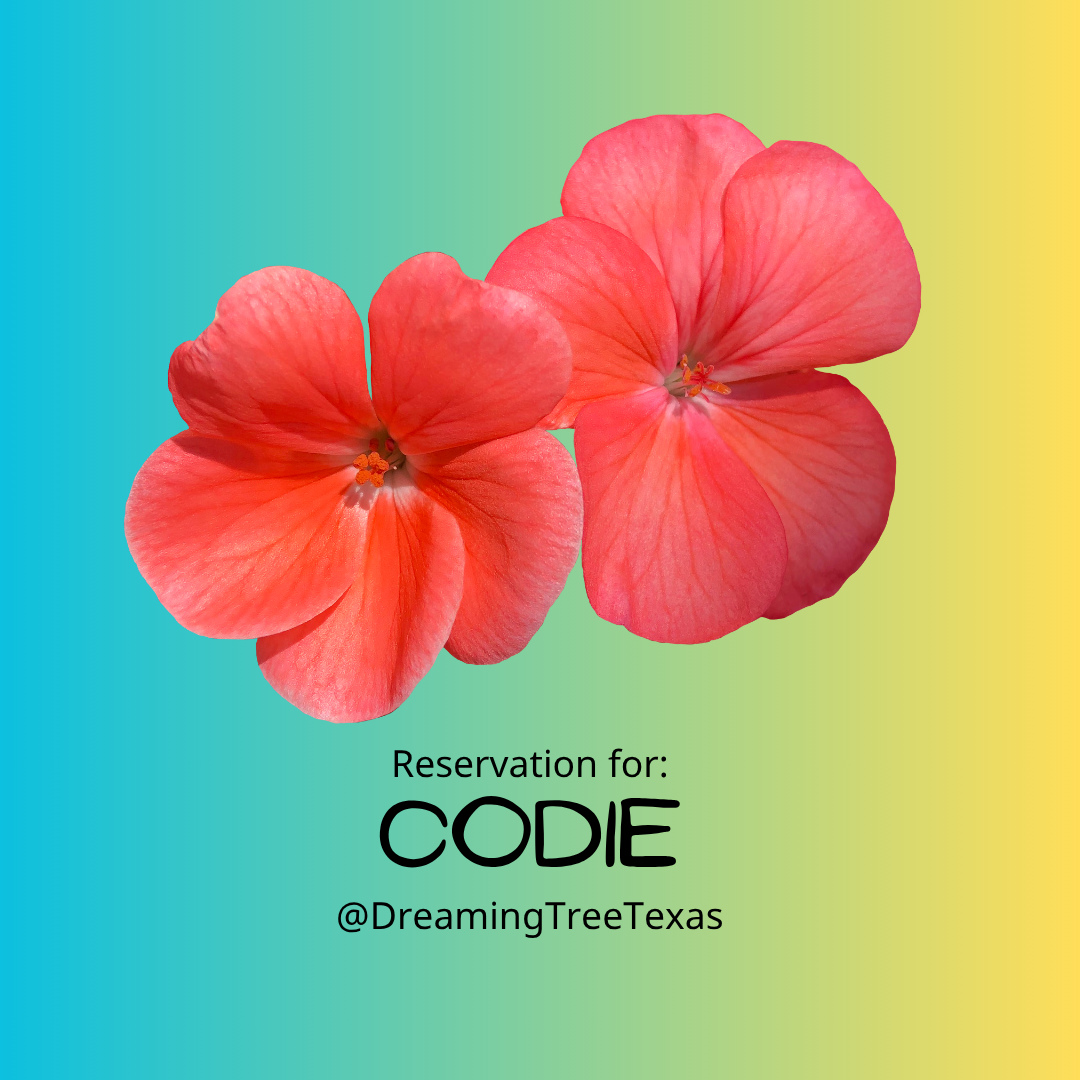 reservation for Codie - BDWAB